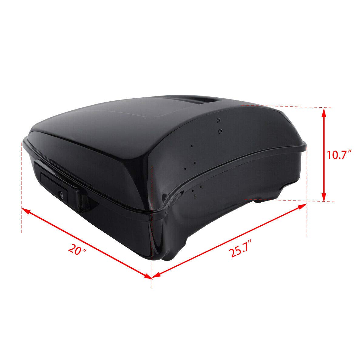 Harley Touring Chopped Trunk Luggage Rack with Wrap-Around Backrest - Compatible with Road King & Street Glide (2014-2023) - Perfect for Long-Distance Rides & Two-Up Motorcycle Travel
