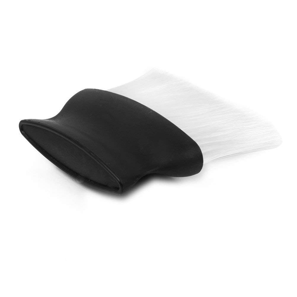 Professional Barber Neck Duster Brush for Hair Cutting - Soft Bristle Neck Cleaning Brush - Salon & Home Haircut Tool (Black) - Perfect for Barbershops, Home Grooming & Beard Trimming Aftercare