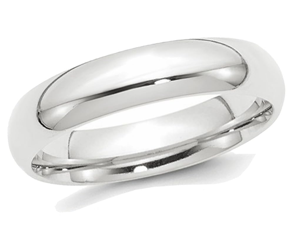 Platinum 5mm Comfort Fit Wedding Band Ring for Men & Women - Perfect for Engagements, Anniversaries, and Special Occasions