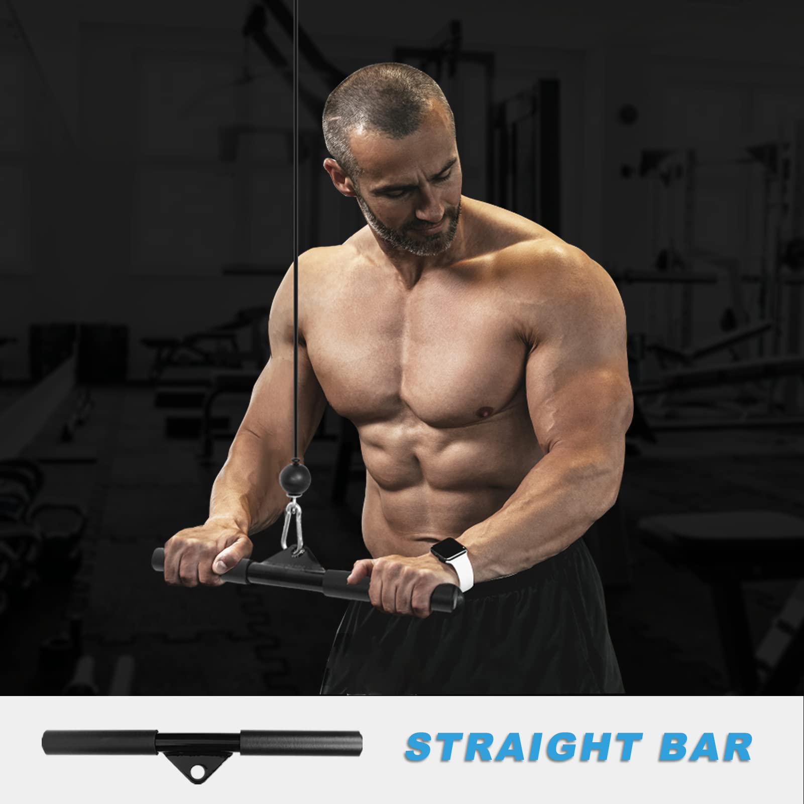 Uboway Dual Cable LAT Pull Down Machine - Upgraded Weight Cable Pulley System with Loading Pin for Home Gym | Perfect for Triceps, Back, Forearms & Shoulder Workouts | Strength Training & Fitness Equipment for Small Spaces