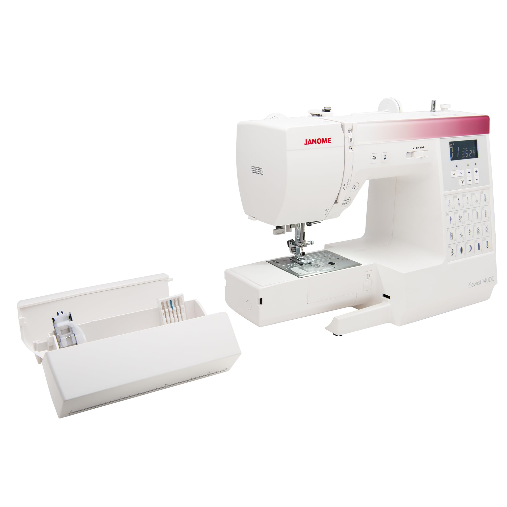 Janome 740DC Computerized Sewing Machine with 40 Built-in Stitches & Bonus Accessories Bundle - Perfect for Quilting, Dressmaking & Home DIY Projects