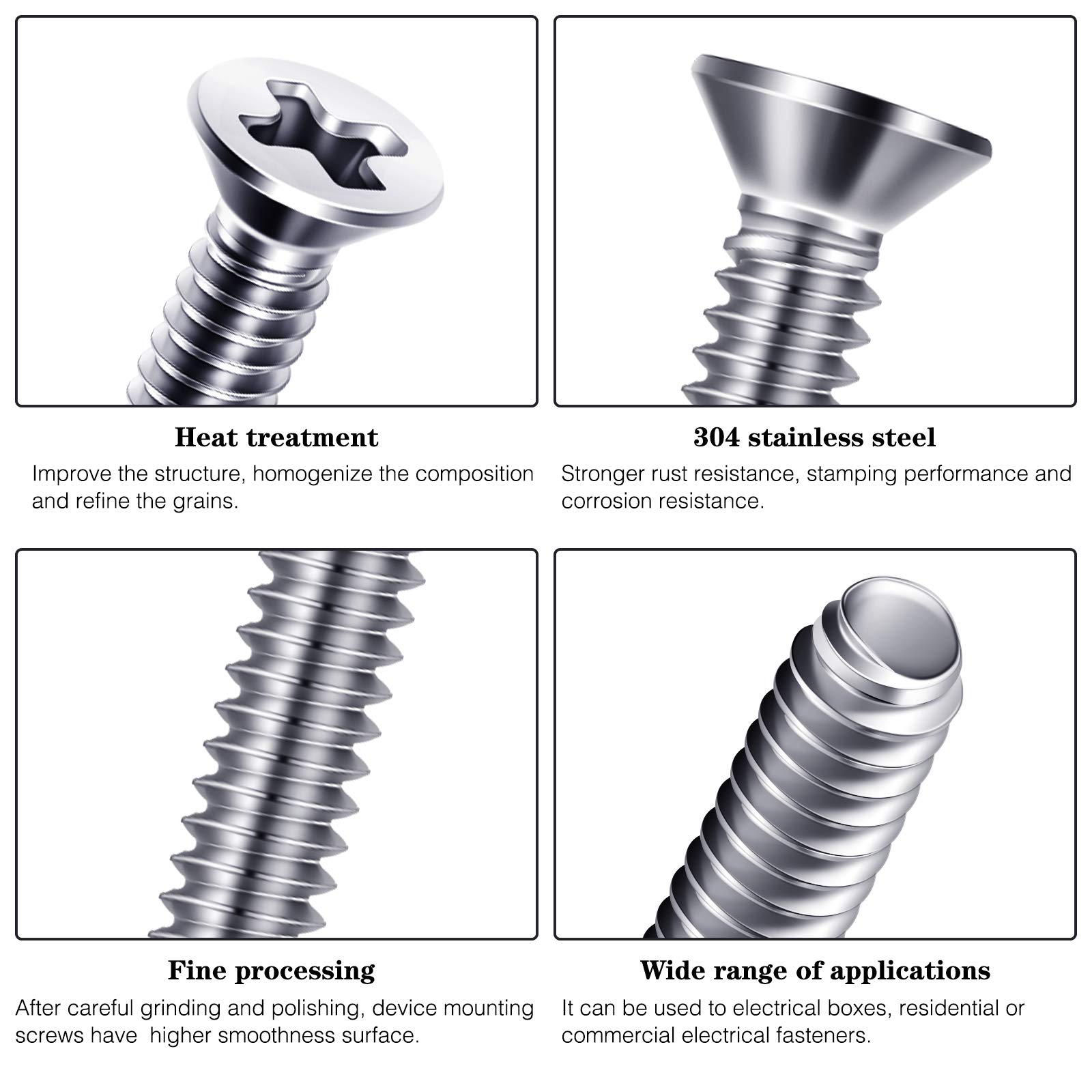 30pcs Extra Long Outlet Screws 6-32x1