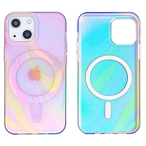Holographic Gradient Swirl Marble