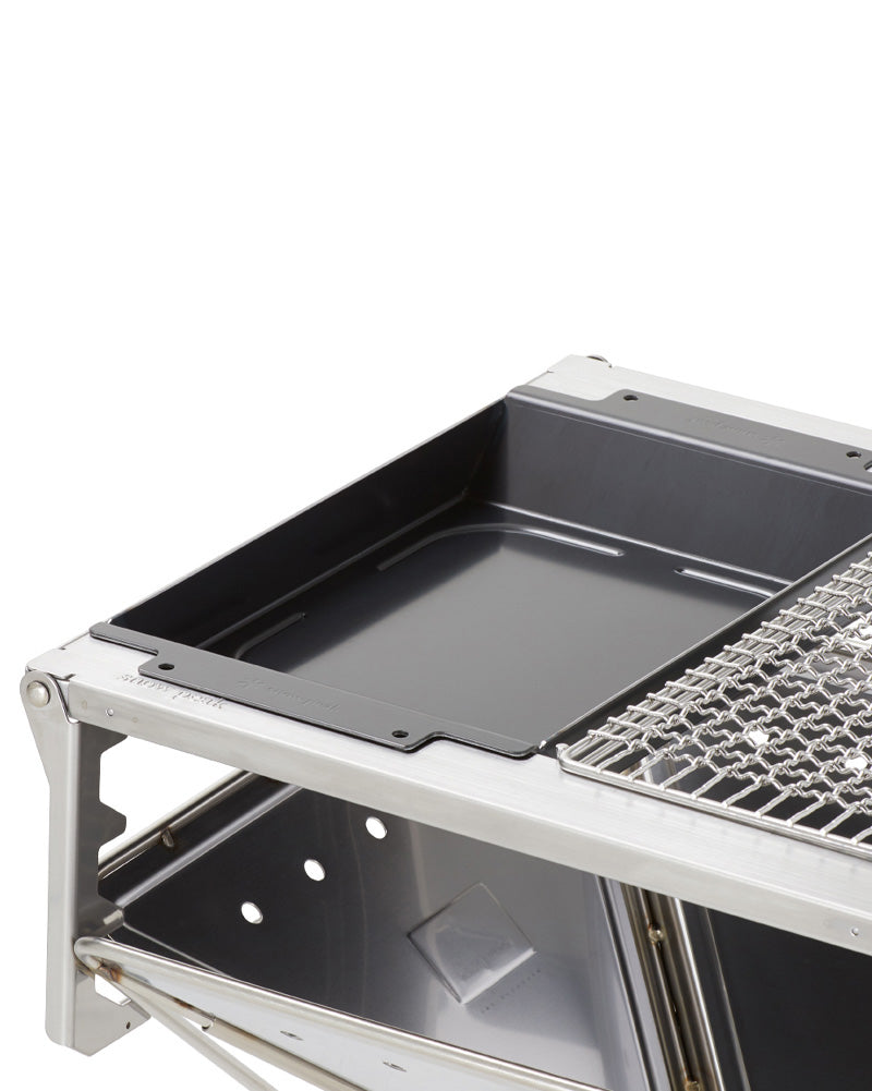 Stainless Steel Half Deep Depth Grill Plate for BBQ, Grilling & Outdoor Cooking - Perfect for Backyard, Camping & Picnics