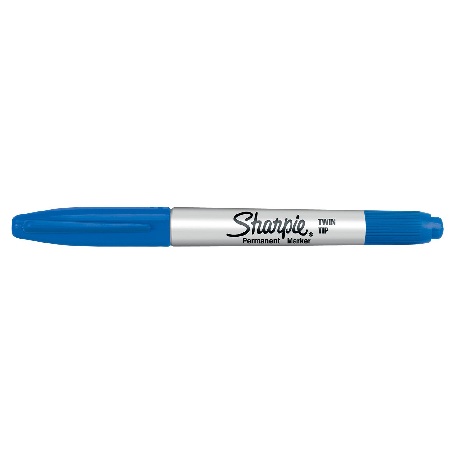 Sharpie Twin Tip Permanent Markers - Fine & Ultra-Fine Point Blue Markers (12 Pack) | Ideal for Office, School, Art Projects & Labeling