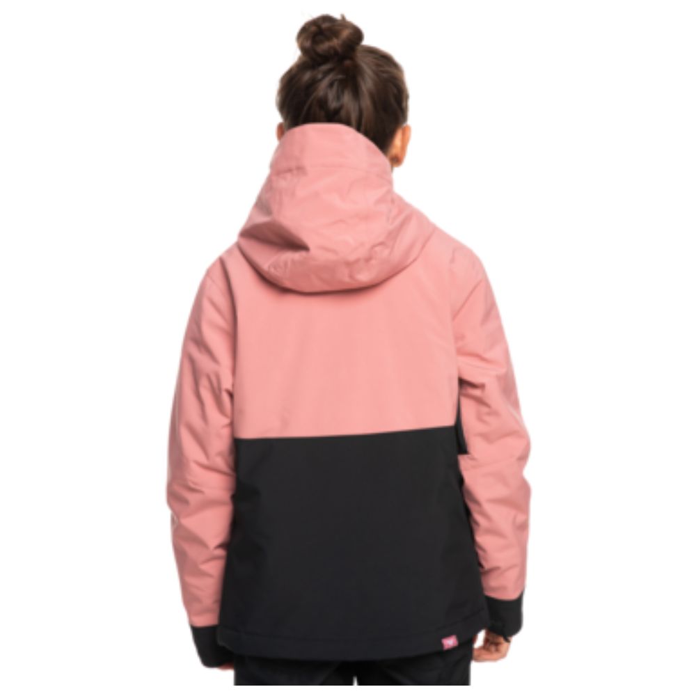 Roxy Shelter Girls Ski Jacket - Waterproof Winter Coat for Kids, Dusty Rose - Perfect for Snowboarding & Outdoor Winter Activities