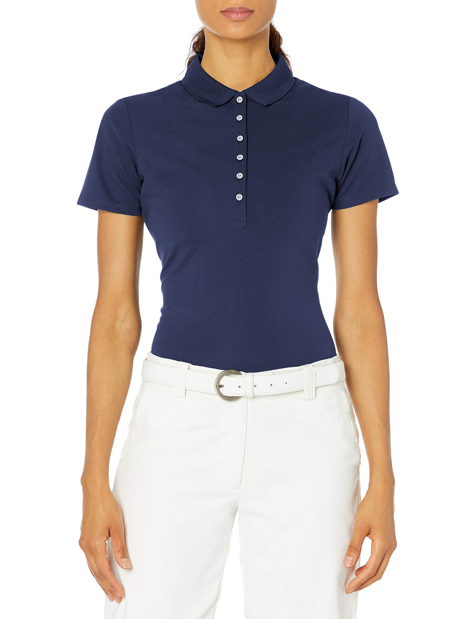 Jack Nicklaus Women's Micro Ottoman Golf Polo Shirt - Moisture-Wicking Performance Top for Golf, Tennis & Casual Wear