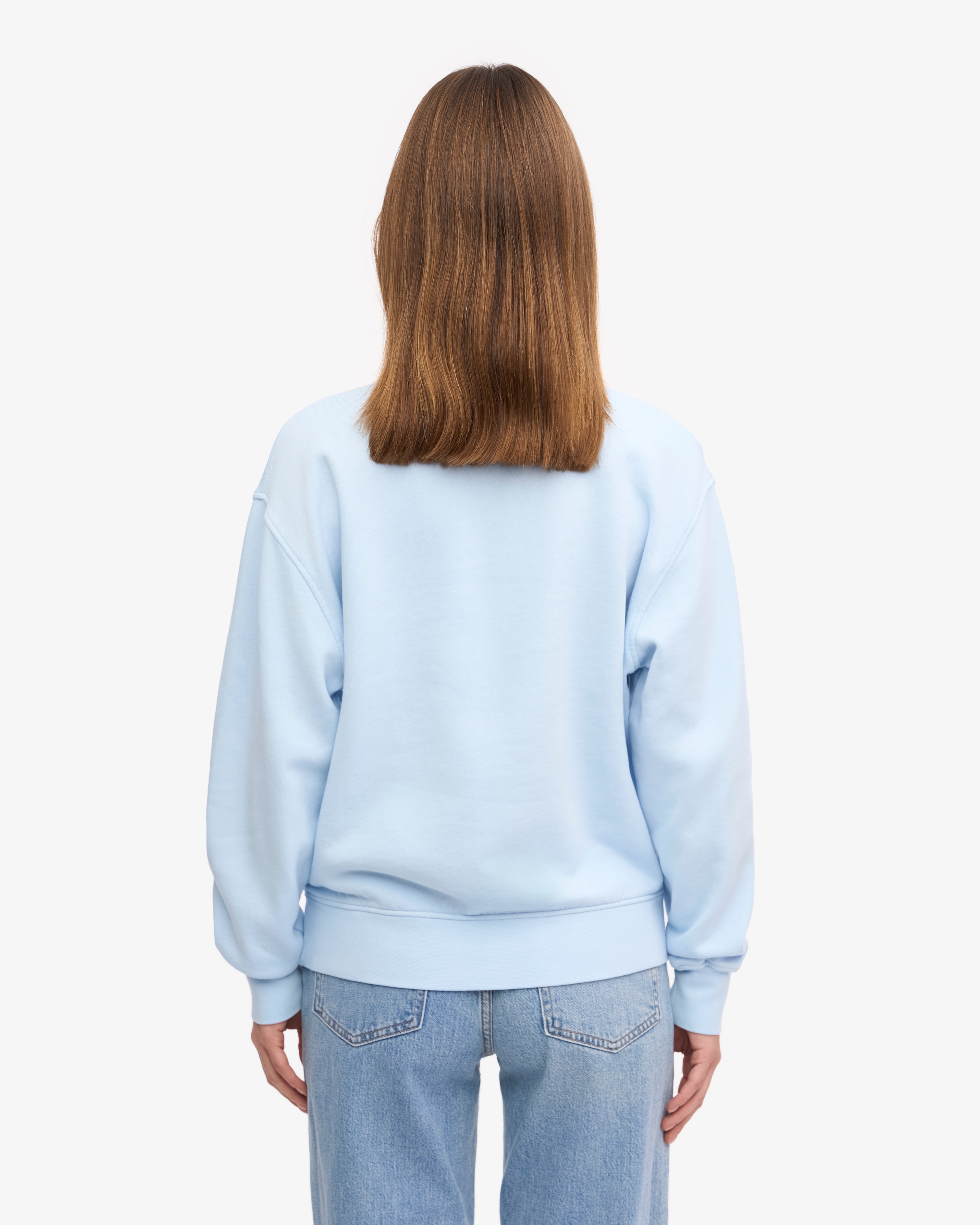 Women's Classic Organic Cotton Crew Neck T-Shirt - Polar Blue - Casual Wear, Lounge & Everyday Comfort