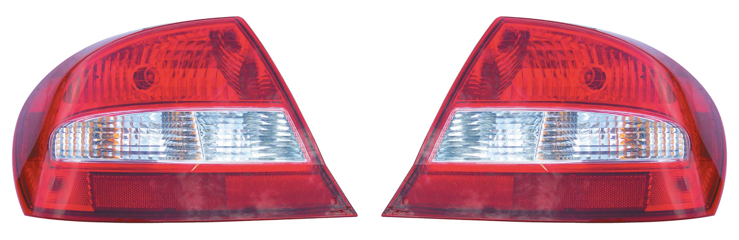 OE Style Halogen Tail Lights Black Housing Assembly - Replacement for 2003-2005 Dodge Sebring Coupe (CH2800175 CH2801175 MN133289 MN133290) - Perfect for Night Driving & Car Restoration Projects