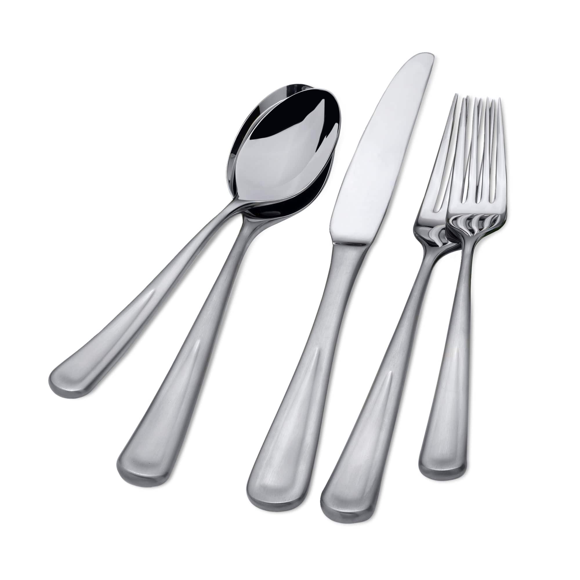Lofton Forged 20-Piece Stainless Steel Flatware Set - Service for 4 - Elegant Dining Utensils for Everyday Meals & Dinner Parties