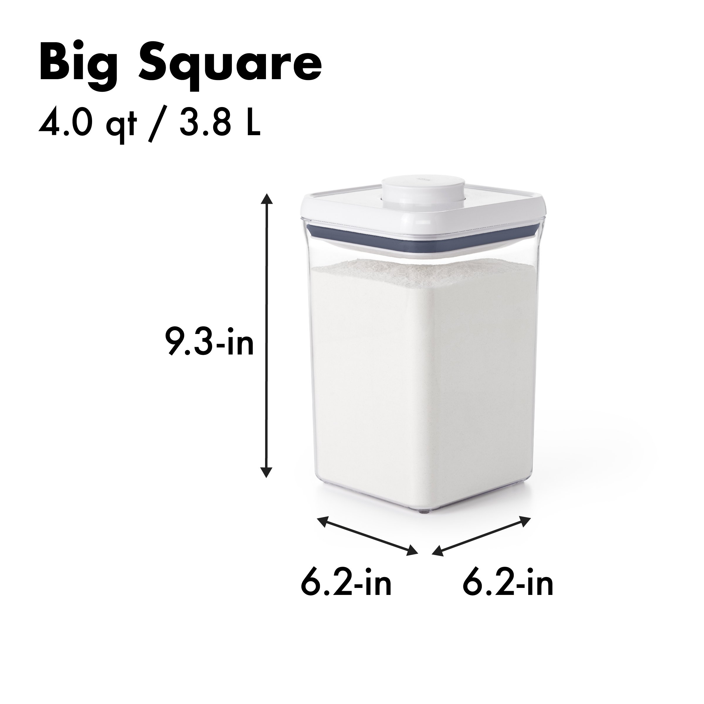 OXO Good Grips 10-Piece Airtight Food Storage POP Container Set - BPA-Free Kitchen Organization for Flour, Sugar, Coffee & Dry Goods - Space-Saving Stackable Design for Pantry & Countertop