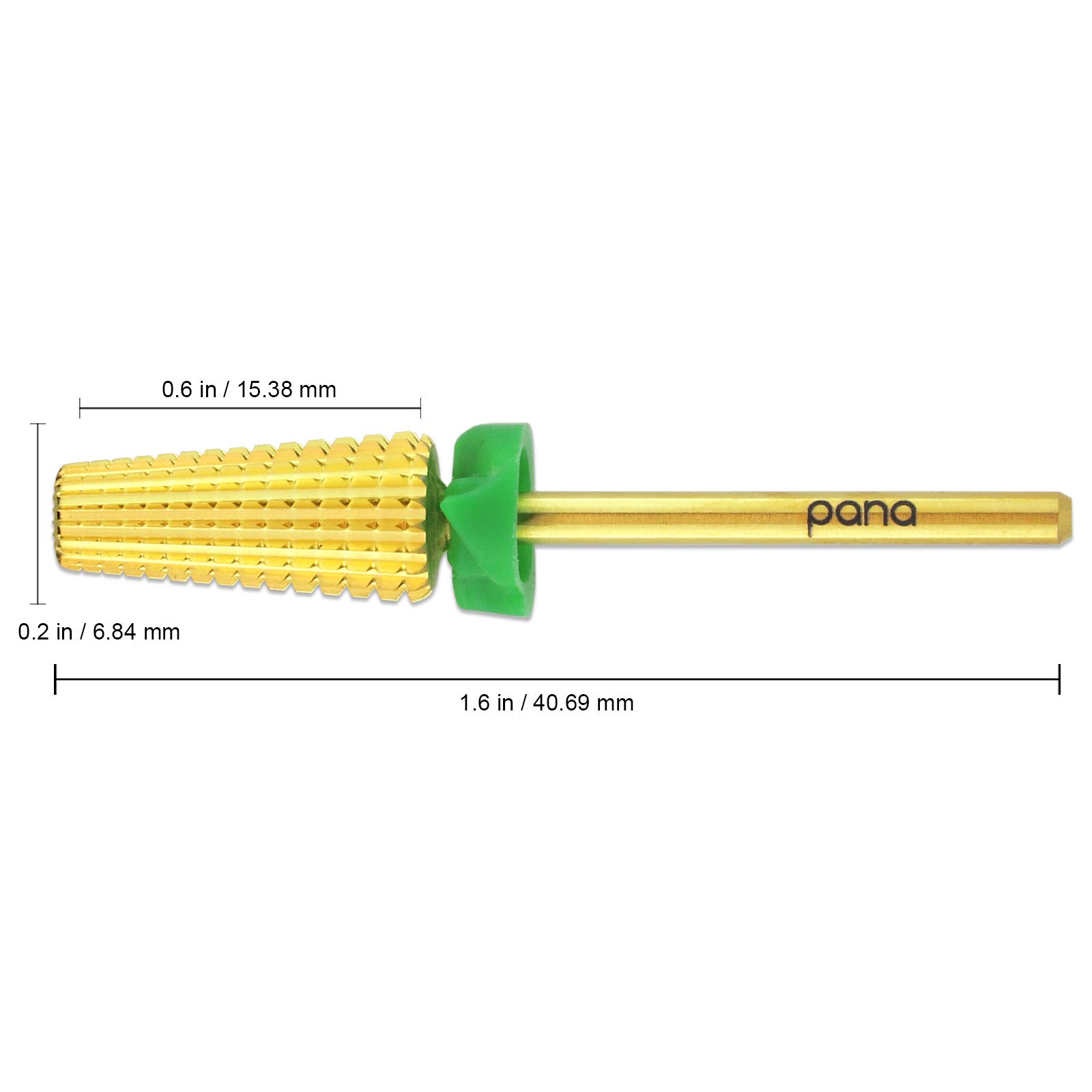 PANA Nail Carbide 5-in-1 Drill Bit Set for Left & Right Hand Use - Fast Acrylic & Hard Gel Removal - 3/32