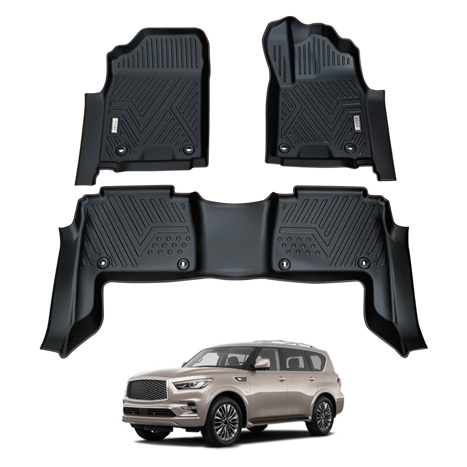 5D Custom Fit Car Floor Mats for Infiniti QX80 Z62 (2015-2019) - All-Weather Protection, Non-Slip Design - Perfect for Daily Commutes, Road Trips & Family Adventures