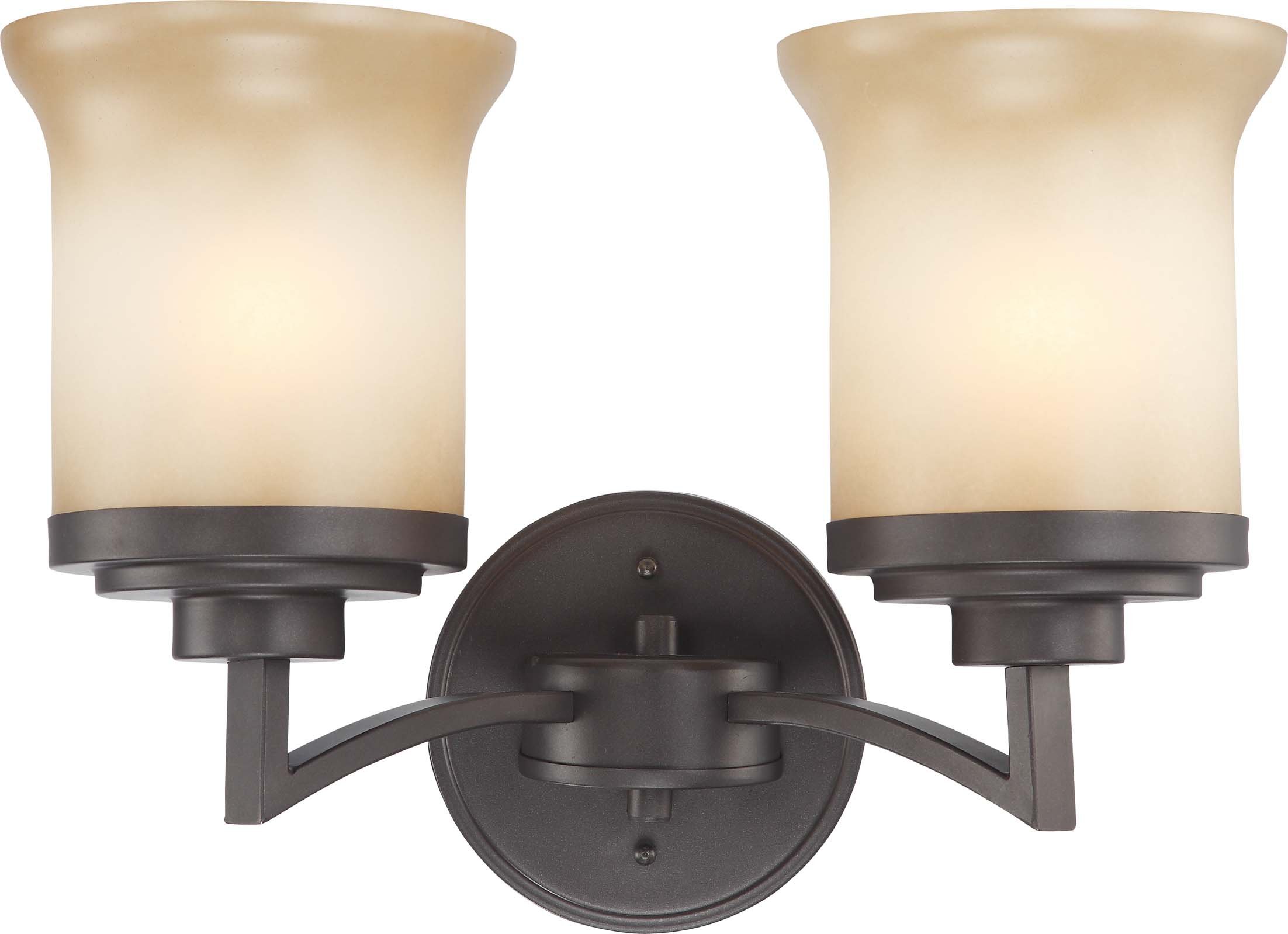 NUVO 60/4122 Two Light Vanity in Dark Chocolate Bronze - Modern Bathroom Lighting Fixture for Mirrors & Vanities - Perfect for Master Bath, Powder Room & Dressing Areas