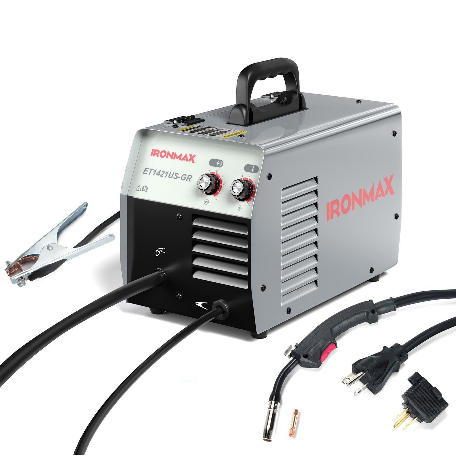 Goplus MIG 140 Welder - 120V Flux Core Welding Machine with IGBT Inverter Technology, Integrated MIG Torch & Earth Clamp (Includes Bonus Adapter & Contact Tips) - Perfect for DIY Projects, Home Repairs, and Metal Fabrication