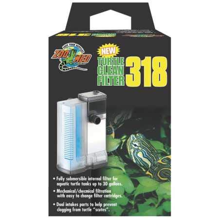 Zoo Med Turtle Clean Filter - Aquarium Turtle Tank Water Filter System for Small Turtles - Perfect for Aquatic Turtle Habitats and Reptile Enclosures