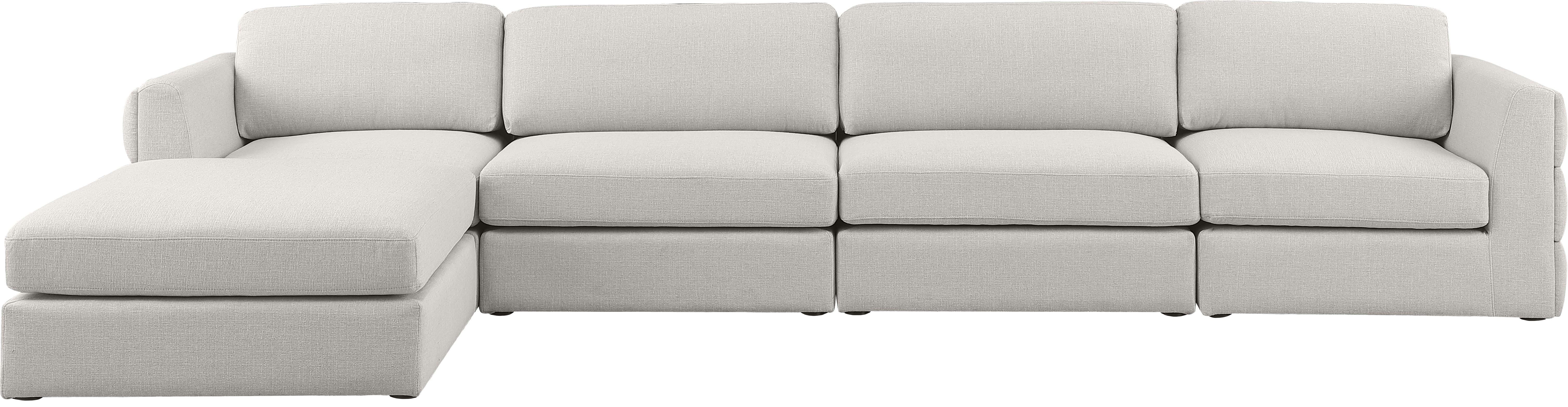 Beckham Durable Linen Textured Fabric Modular Sectional Sofa - Modern Living Room Furniture for Home Theater, Family Gatherings & Cozy Relaxation