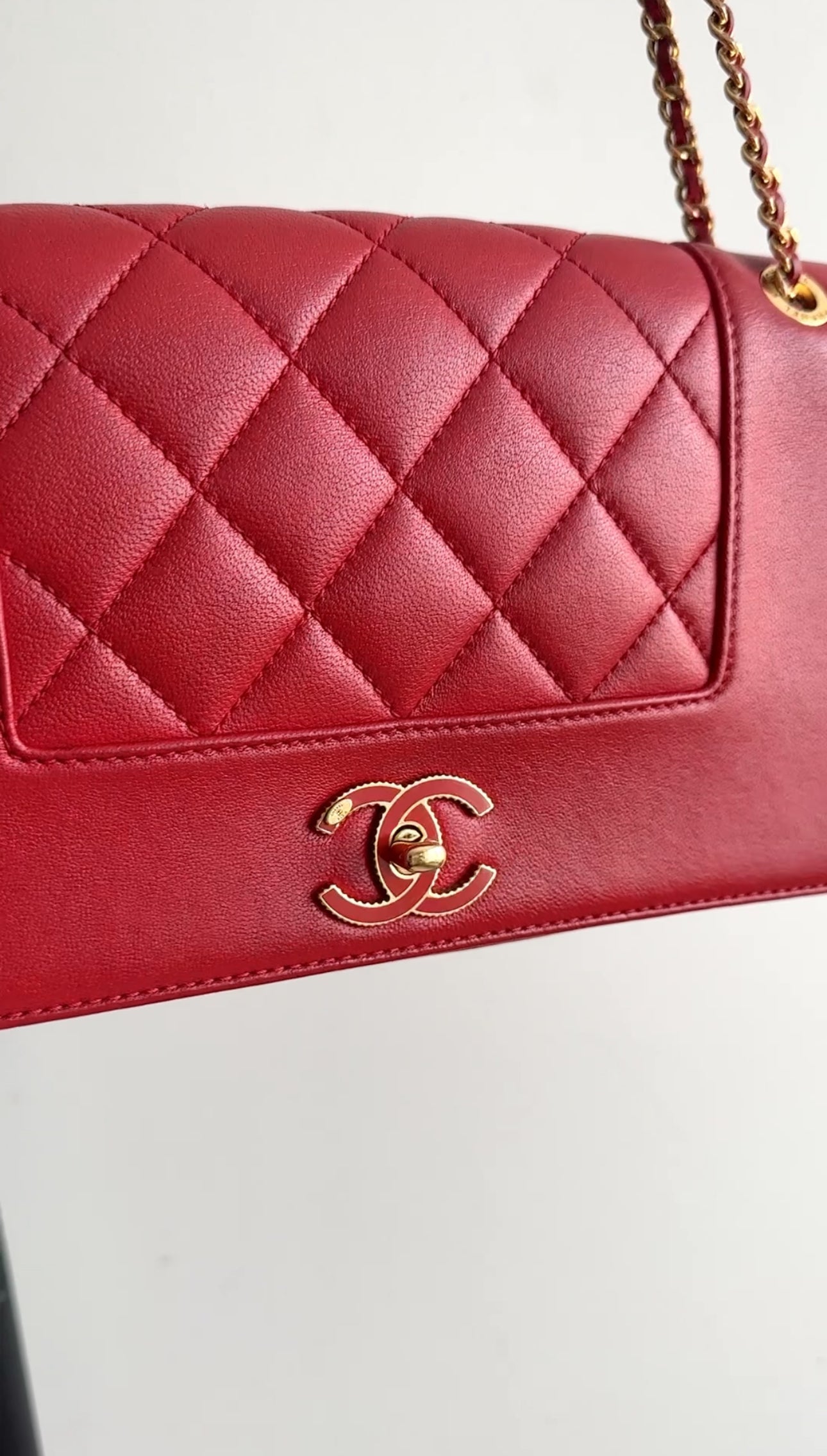 Chanel Red Leather Quilted Mademoiselle Medium Flap Bag with Gold Hardware - Luxury Designer Handbag for Women, Perfect for Parties, Date Nights & Special Occasions