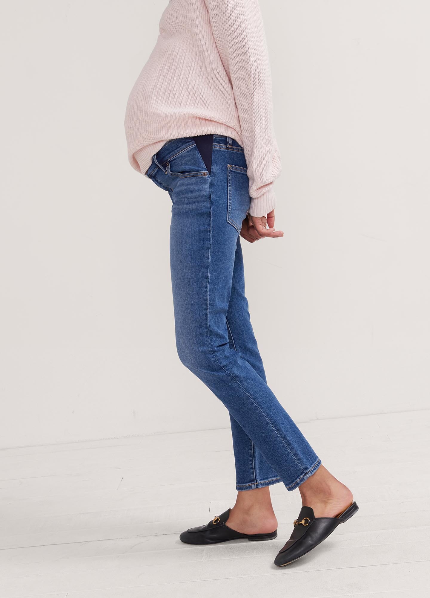 Best Slim Maternity Jeans for Women - Comfortable Stretch Denim Pants for Pregnancy - Perfect for Work, Casual Wear & Everyday Comfort