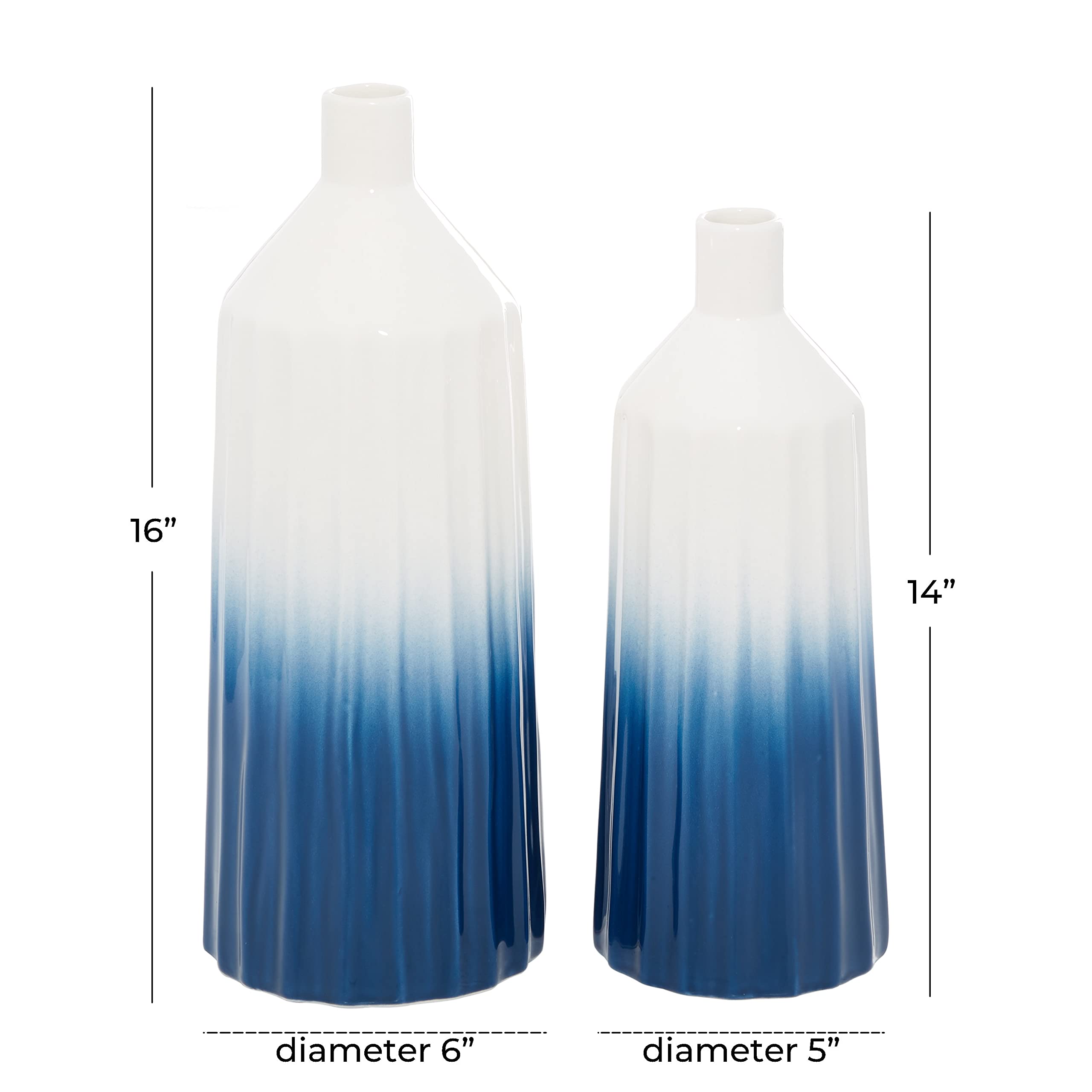 Novogratz Ceramic Handmade Ombre Vase Set of 2 - 16