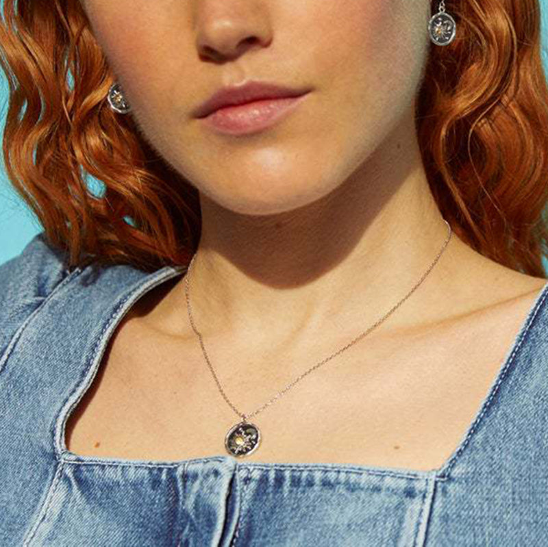 Exquisite Vintage Sun Moon Zircon Necklace for Women - Elegant Bohemian Jewelry Gift for Birthday, Anniversary & Special Occasions