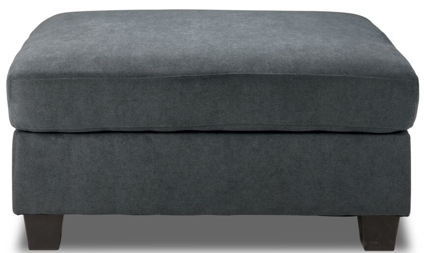 Dark Grey Cosmo Ottoman - Modern Storage Ottoman with Lift Top for Living Room, Bedroom & Entryway - Stylish Footrest & Extra Seating
