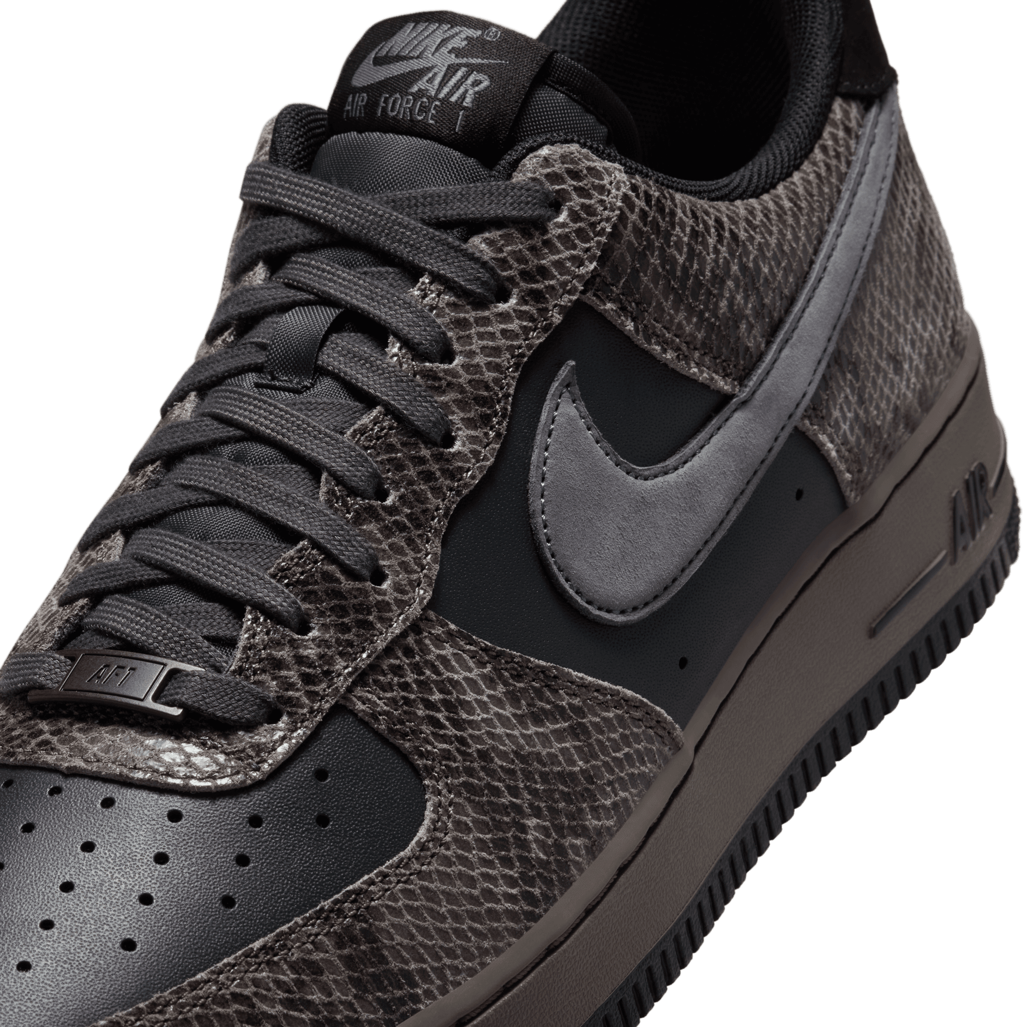 Nike Air Force 1 '07 LV8 Off Noir Snakeskin Sneakers - Premium Basketball Shoes for Men & Women - Perfect for Streetwear, Casual Outfits & Sneaker Collection