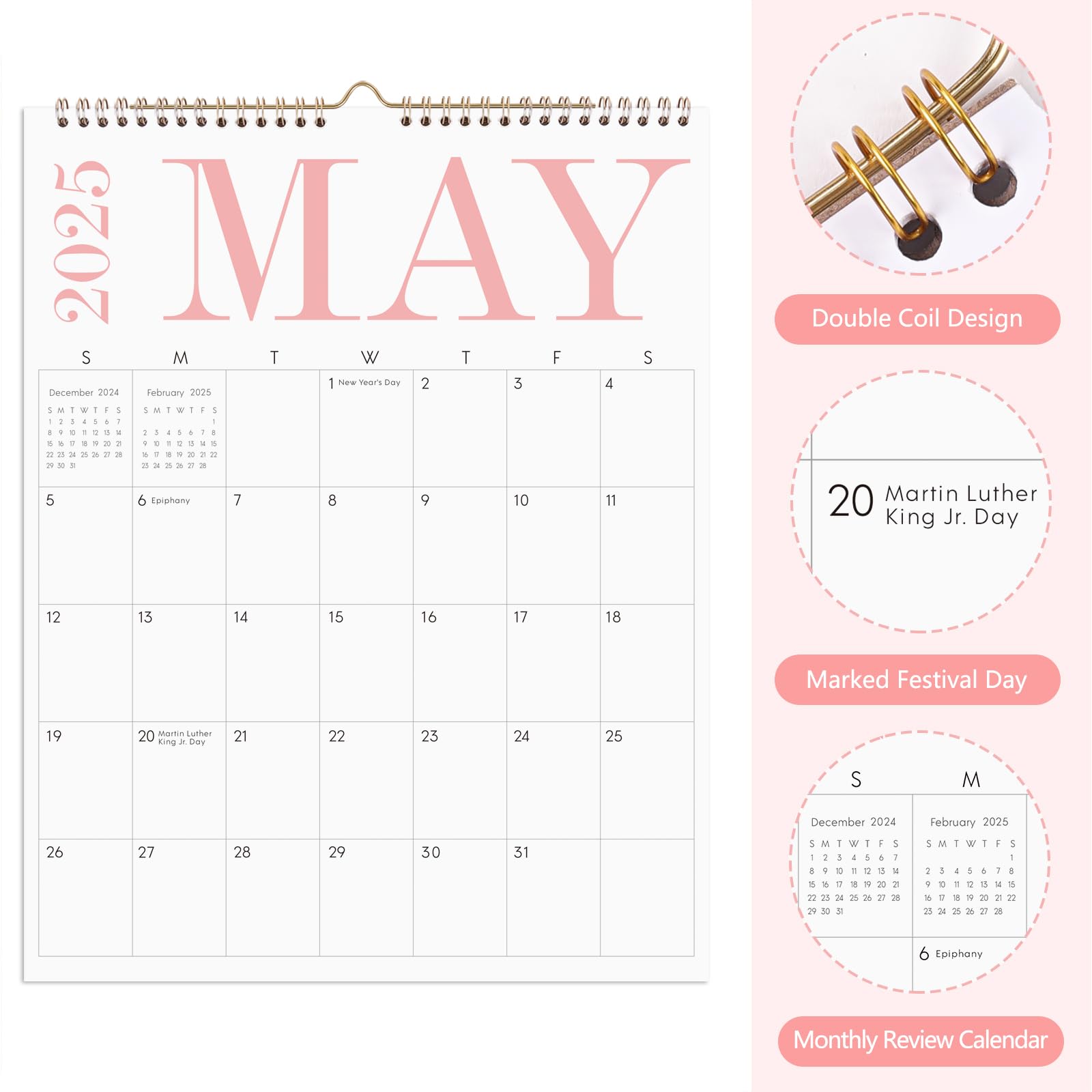 2025-2026 Wall Calendar | 26-Month Planner from November 2024 to December 2026 | 14