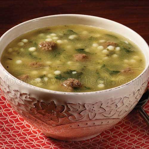 Campbell's Frozen Condensed Italian Wedding Soup - 4 lb. Tray (3 Trays per Case) | Bulk Catering & Restaurant Supply for Events & Meal Prep