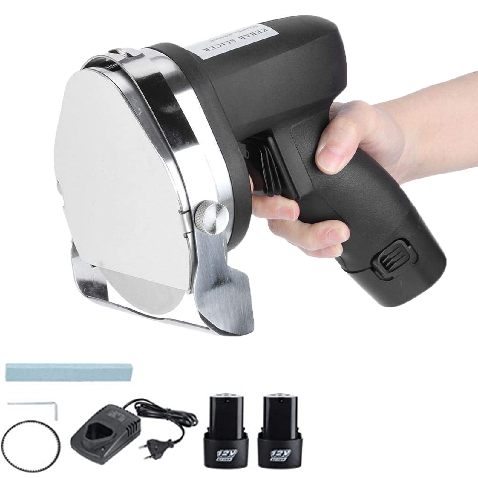80W Cordless Electric Kebab Knife - 2800RPM Battery-Powered Meat Slicer & Shaver for Gyro, Shawarma, and Home Cooking | Perfect for Restaurants, Food Trucks, and Outdoor BBQs