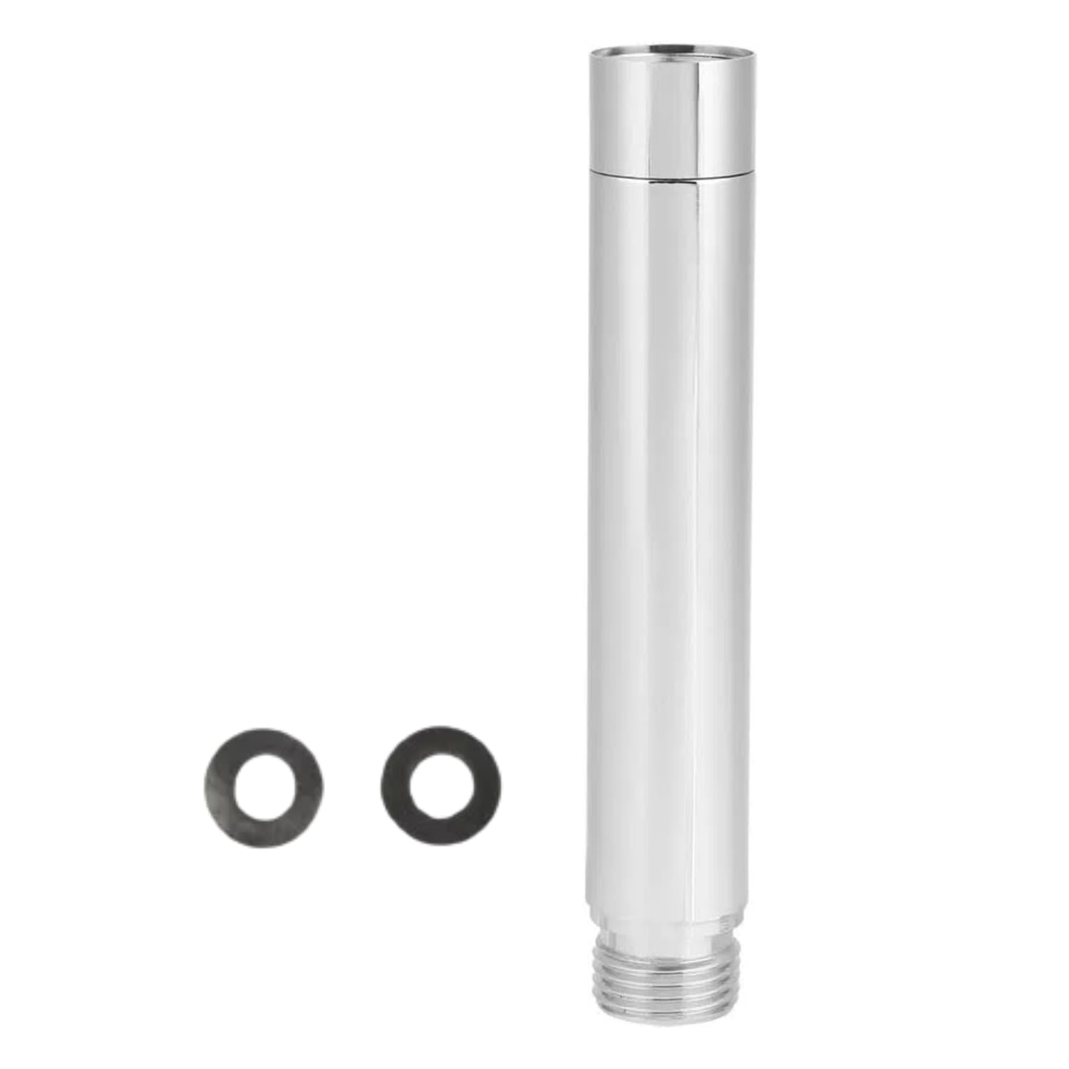 MAVIS LAVEN Stainless Steel Shower Arm Extension Tube - Adjustable Round Shower Pipe with Chrome Plating for Handheld Shower Head - Perfect Bathroom Accessory for Small Spaces & Low Water Pressure Showers