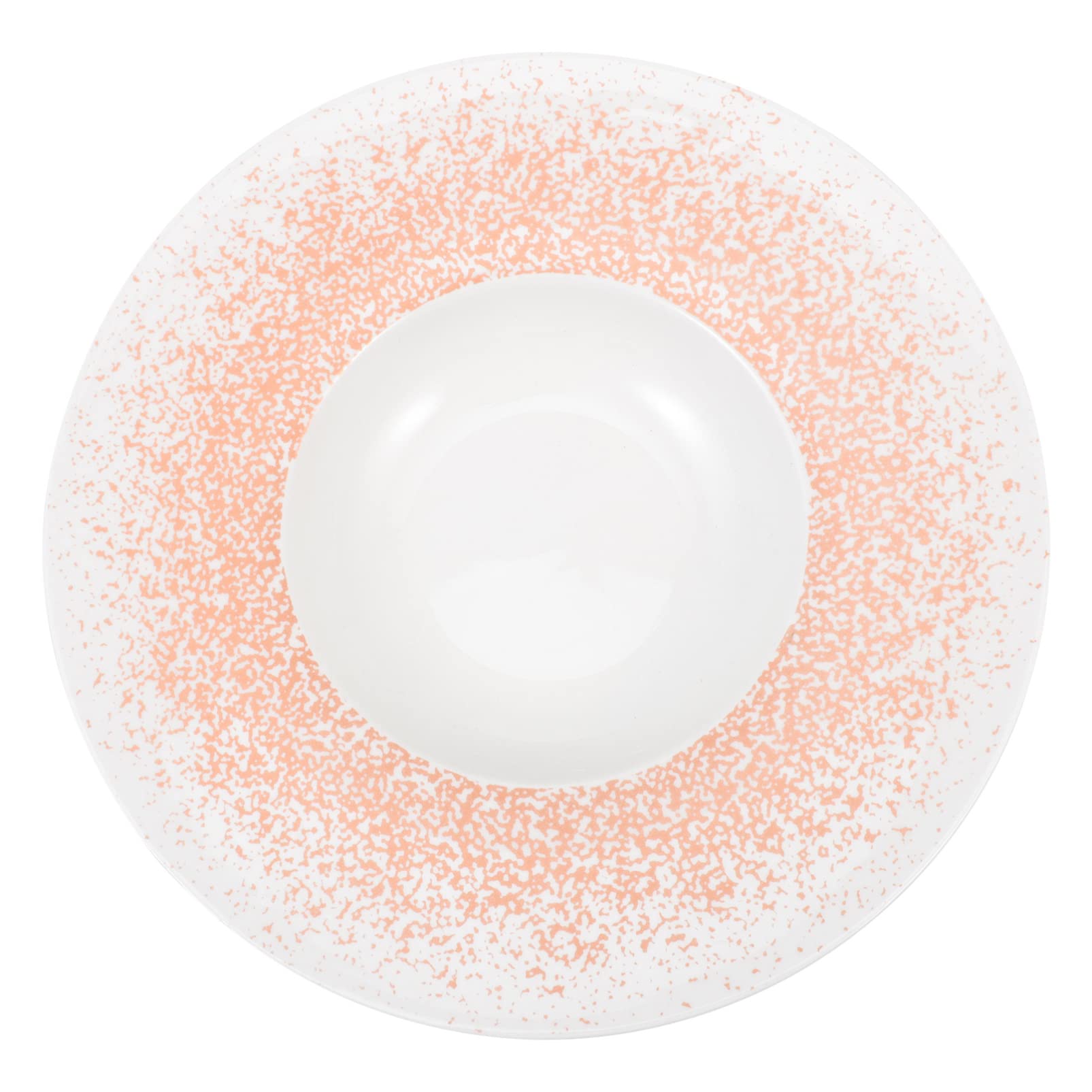 Premium Hemoton Porcelain Salad Plate Set - 1-Piece Rimmed Serving Bowl, Shallow Dish for Party Snacks, Candy & Appetizers | Elegant Ceramic Round Platter for Dining, Entertaining & Home Decor