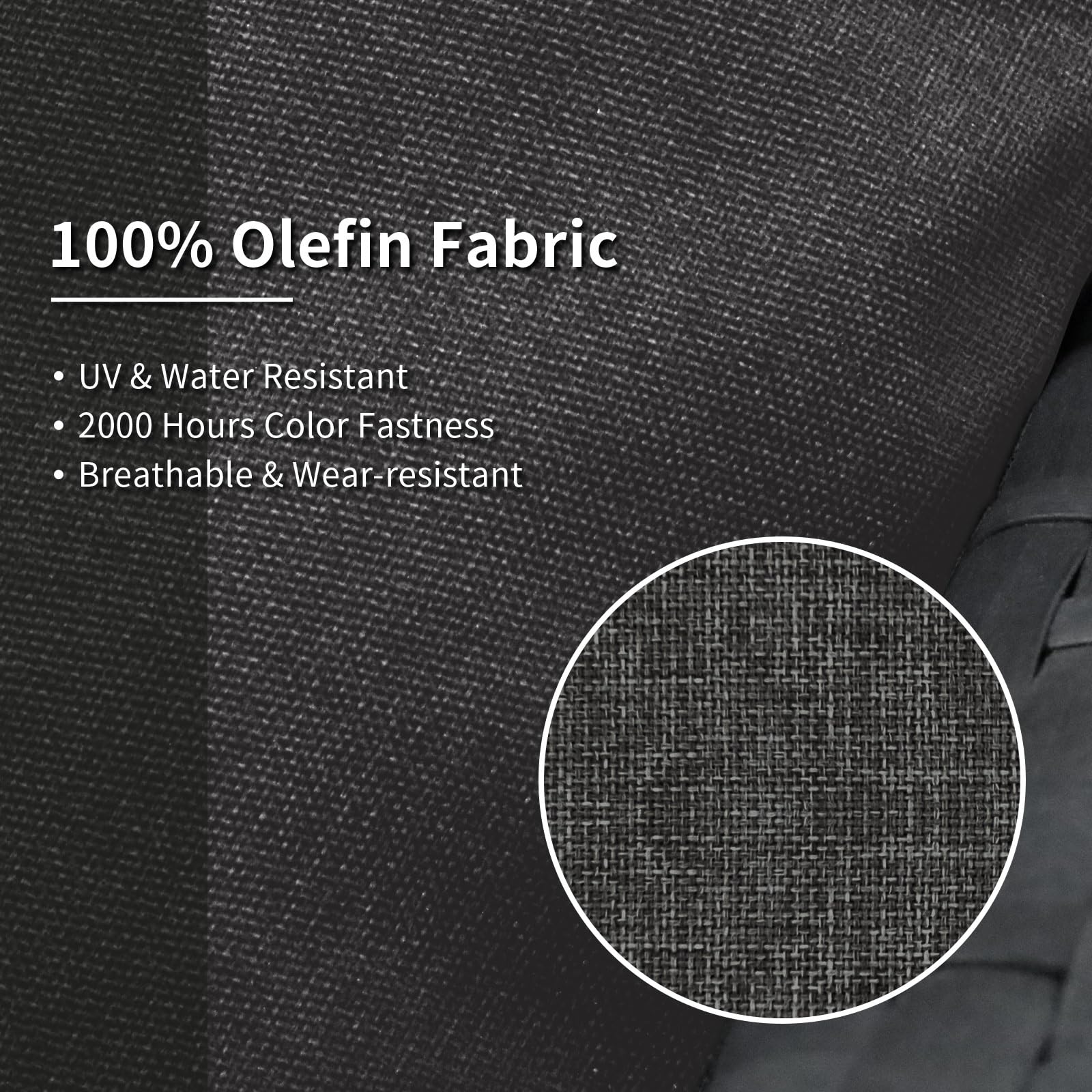 10-Piece Outdoor Sofa Cushion Covers - 27x27 Inch All-Weather Olefin Fabric Slipcovers for Patio Furniture (Dark Grey) - Perfect for Backyard, Deck, Poolside & Garden Seating