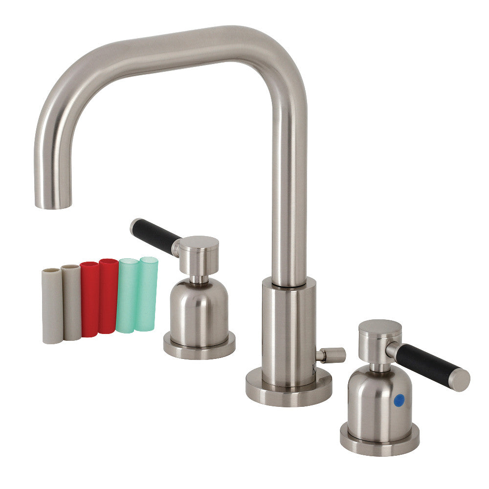 Kingston Brass FSC8930DKL Kaiser Widespread Bathroom Faucet with Pop Up Drain - Elegant 8-Inch Centerset Bathroom Sink Faucet for Modern Vanities, Perfect for Home Renovation and Luxury Bathroom Upgrades