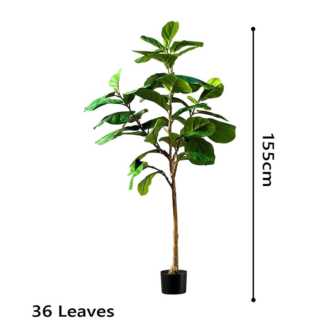 155cm Green Artificial Indoor Faux Qin Yerong Tree - Realistic Fake Plant for Home Office Decor, Living Room, Bedroom & Commercial Spaces