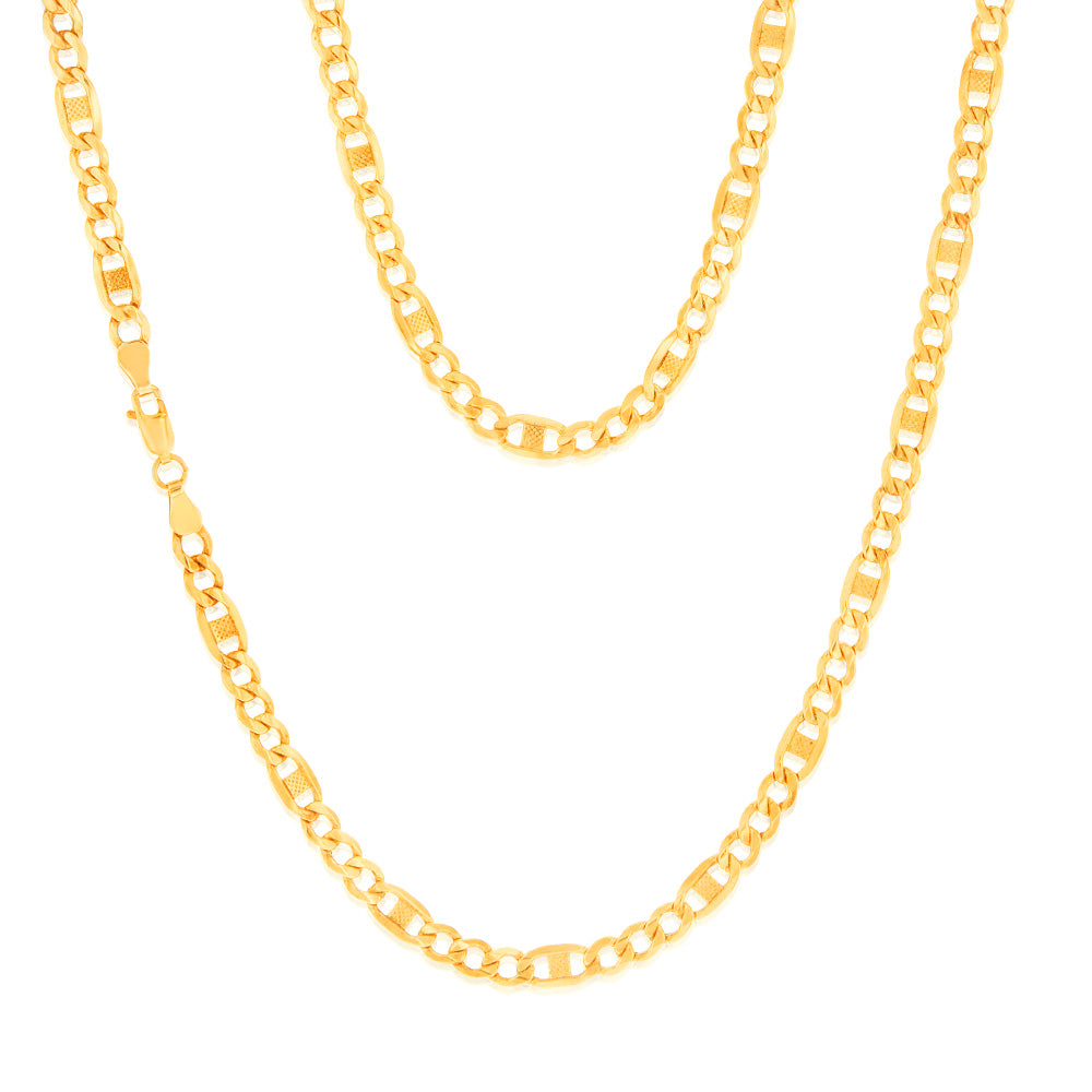 9ct Silver Filled Figaro Chain Necklace - 120 Gauge, 55cm Length - Perfect for Layering, Gifts & Everyday Jewelry