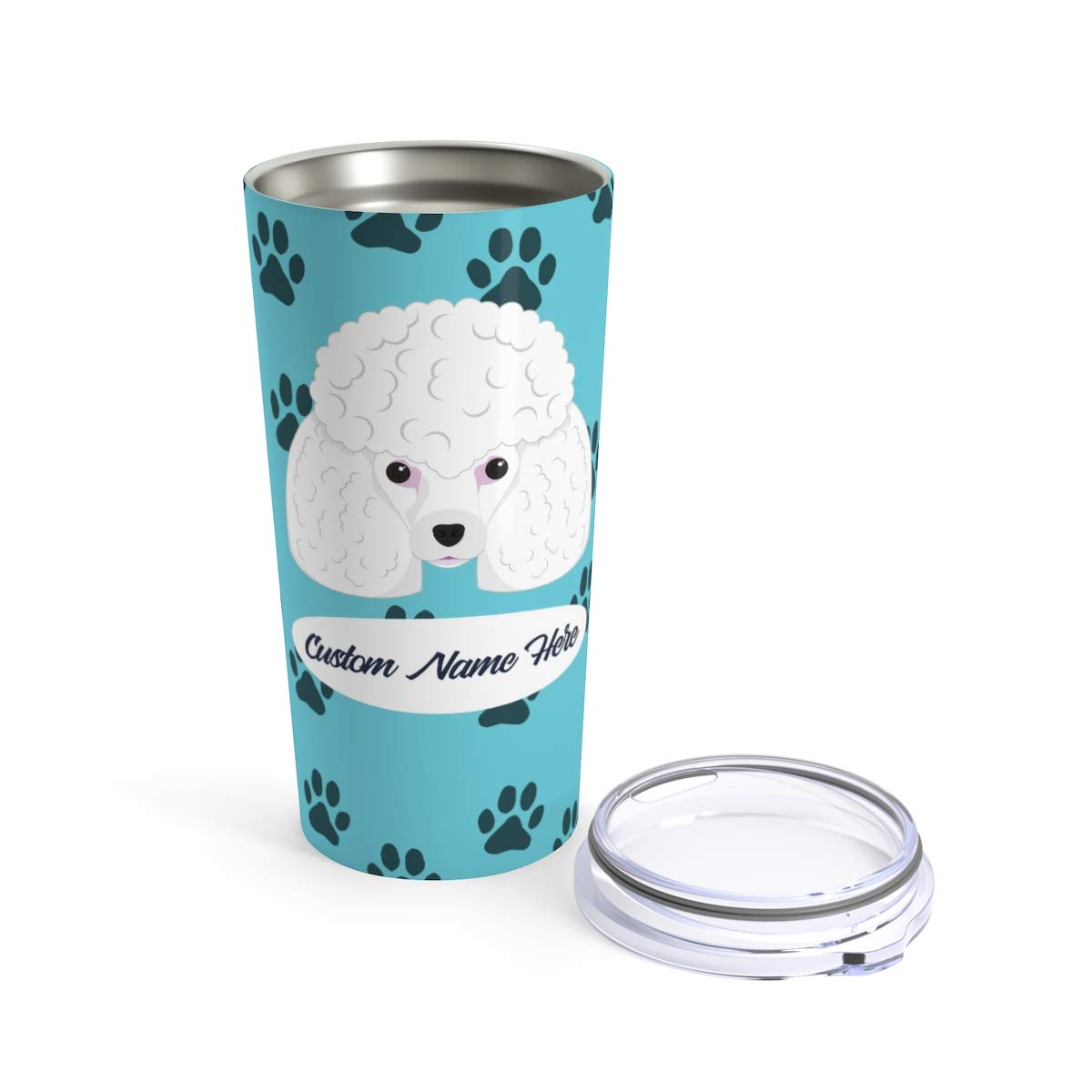 Personalized Poodle Travel Mug - Custom Dog Lover Tumbler for Coffee, Tea, Beer & Cold Drinks | Insulated Stainless Steel Cup for Men & Women | Perfect Gift for Dog Owners | Great for Travel, Office & Outdoor Adventures