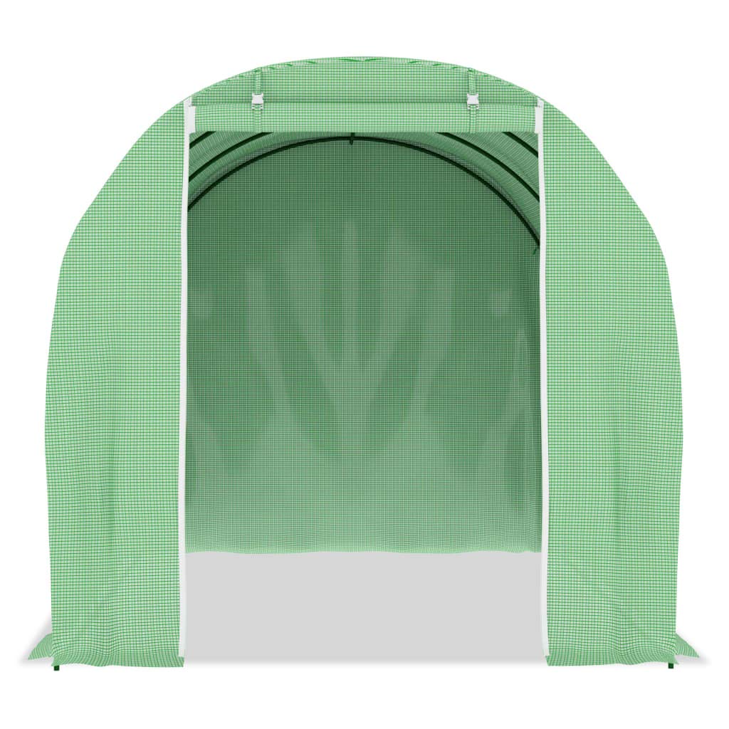 vidaXL Spacious Greenhouse with High-Density PE Mesh Fabric & Rust-Resistant Galvanized Steel Frame - Ventilation Windows & Door - Easy Assembly - Green | Perfect for Home Gardening, Plant Protection & Year-Round Growing