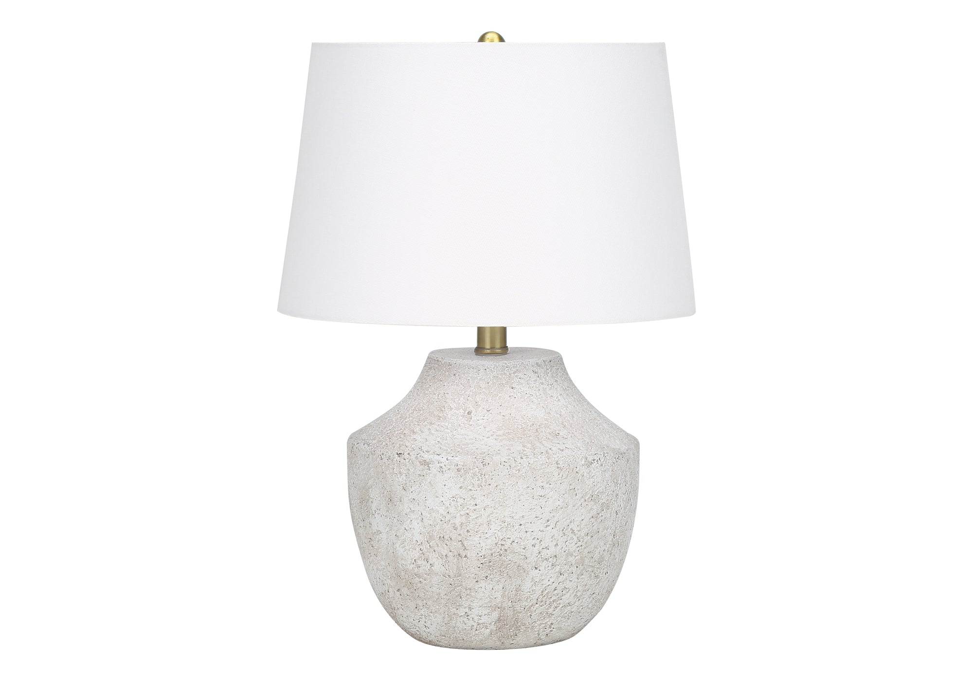 Modern 20H Concrete Table Lamp with Cream Ivory Shade - Minimalist Home Office Lighting for Living Room, Bedroom & Workspace Decor