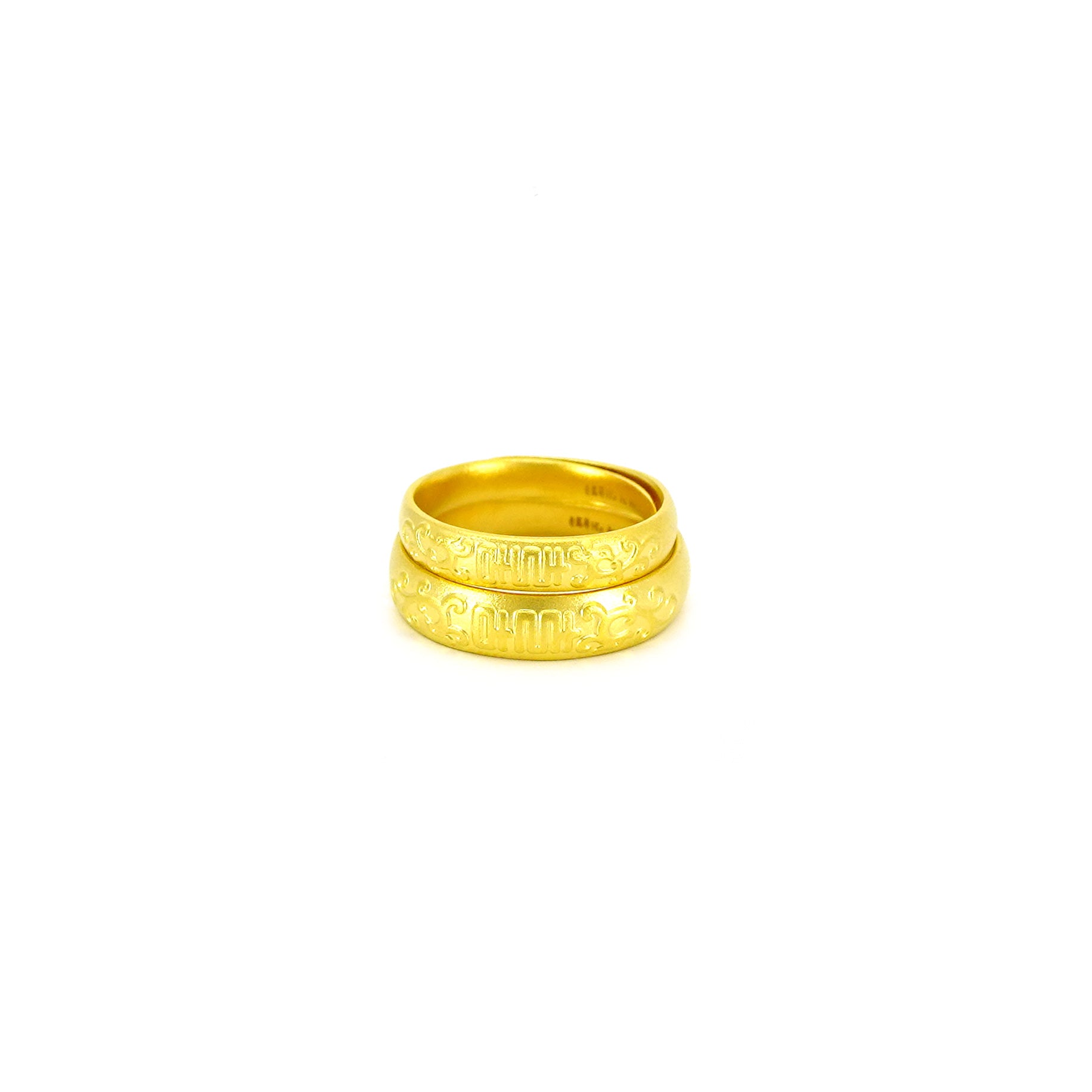 24K Gold Wedding Band Set for Couples - Luxury Matching Rings for Men & Women - Perfect for Anniversaries, Engagements, and Romantic Gifts