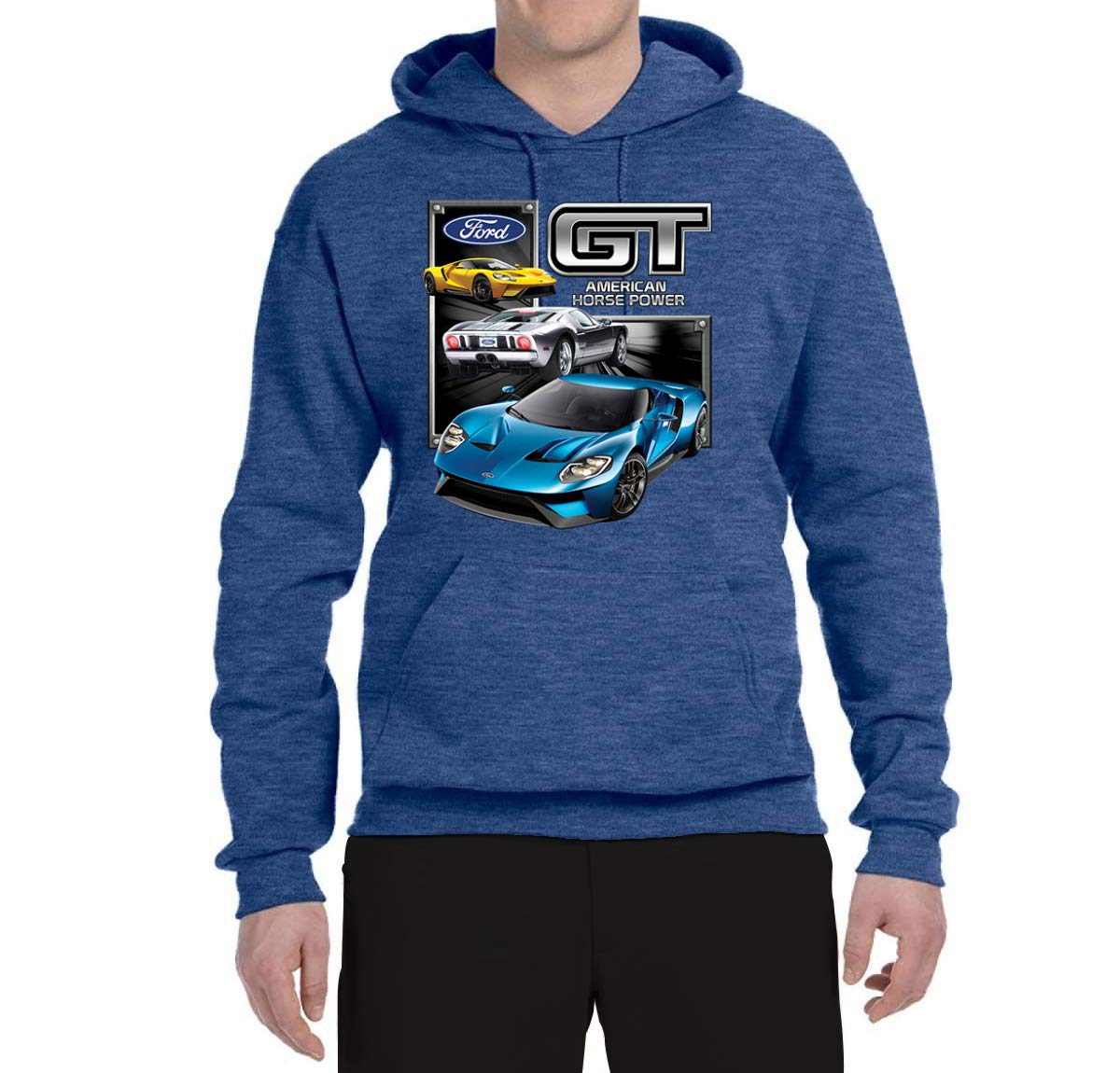 Wild Bobby Ford GT American Horse Power Mustang Graphic Hoodie Sweatshirt for Men & Women - Perfect for Car Enthusiasts, Racing Fans, and Casual Streetwear