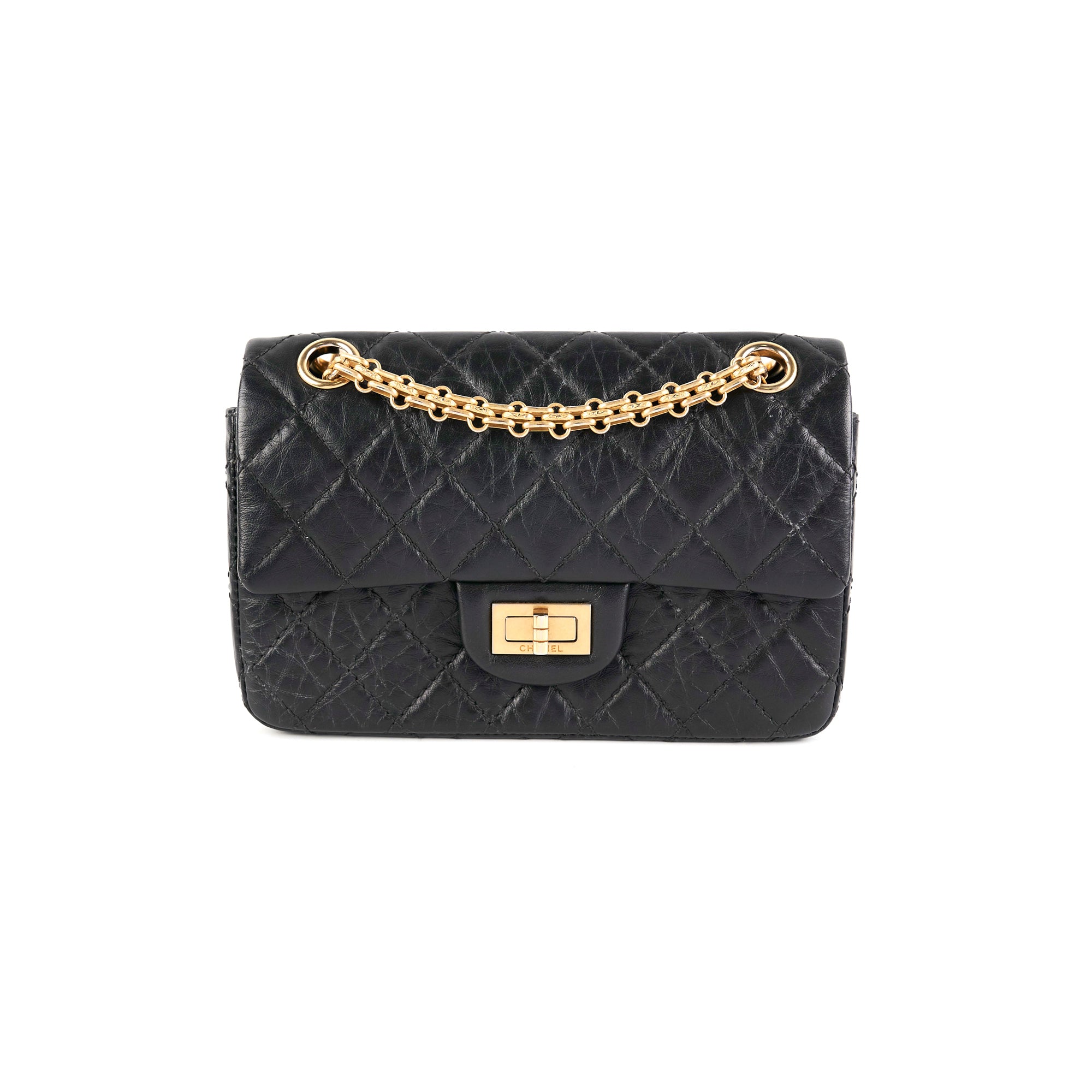 Chanel Reissue Mini Black Leather Flap Bag - Classic Luxury Handbag for Women | Perfect for Evening Events, Parties & Special Occasions