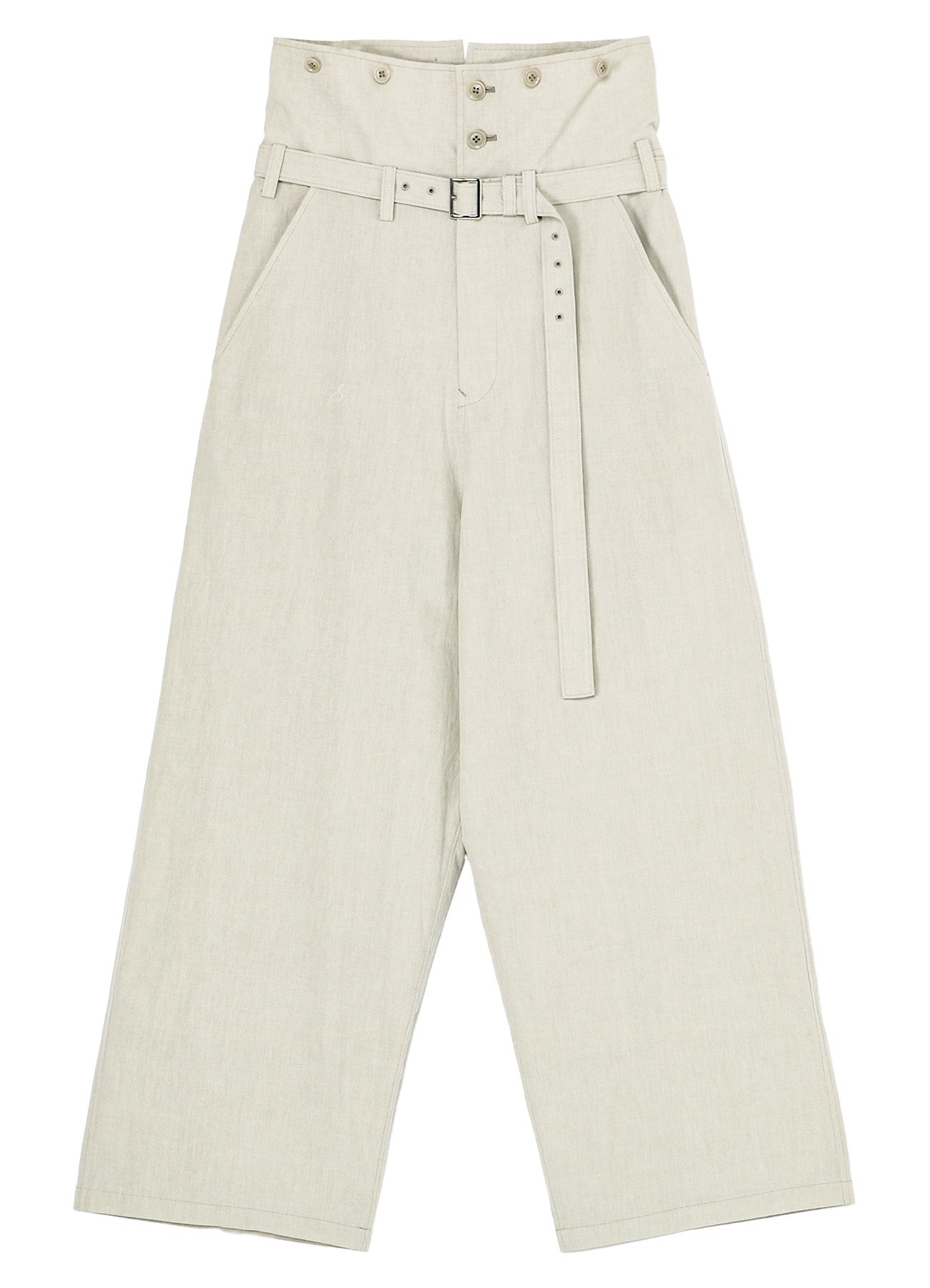Premium Cotton Chambray High Waist Pants for Women - Comfortable & Stylish Casual Trousers for Work, Travel & Everyday Wear