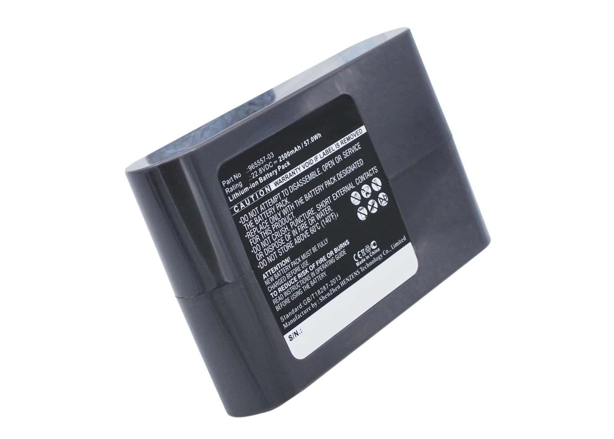 Synergy Digital Replacement Battery for Dyson 917083-01 Vacuum Cleaner - 22.8V 2500mAh Li-ion Battery Pack | Perfect for Cordless Cleaning of Floors, Carpets & Pet Hair