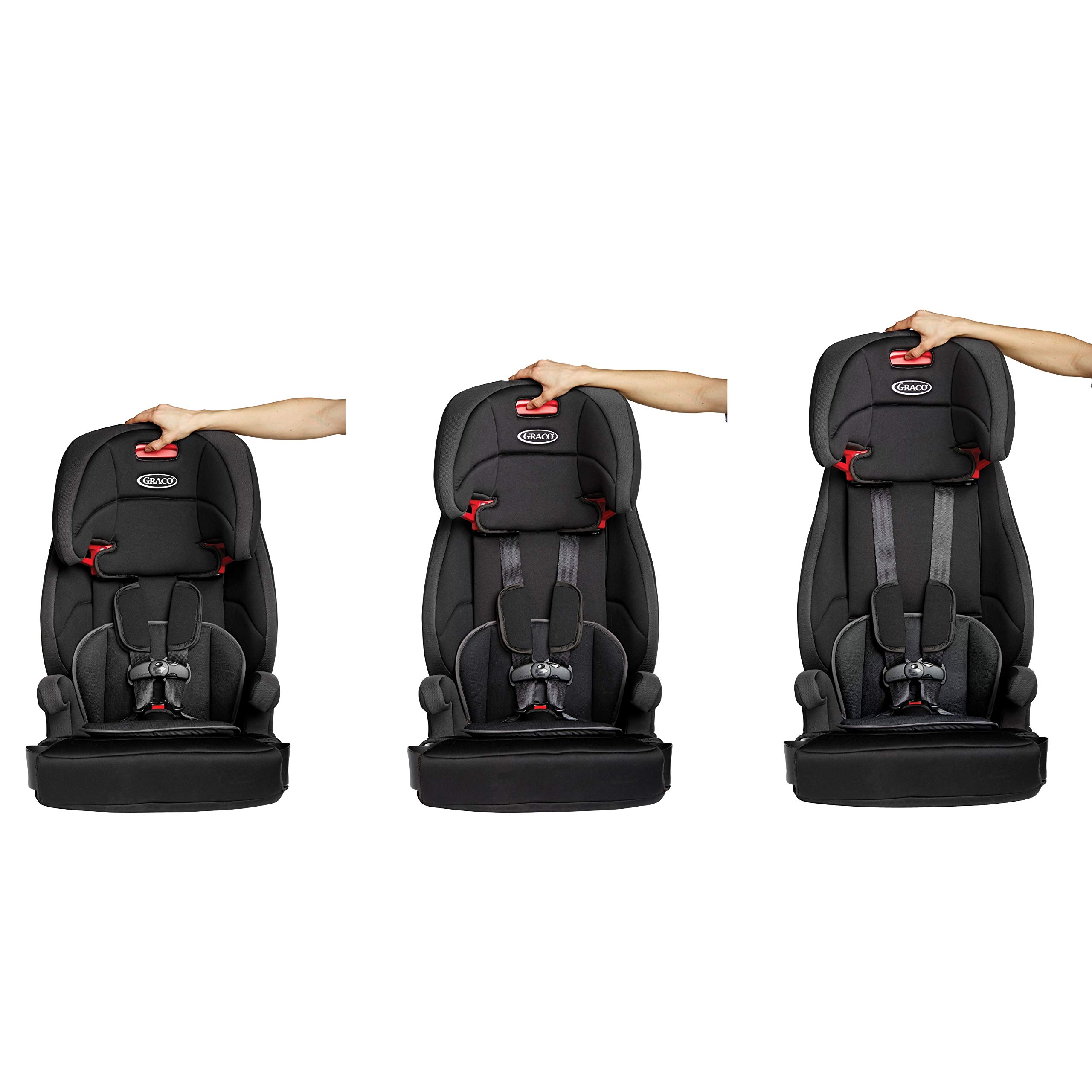 Graco Tranzitions 3-in-1 Harness Booster Car Seat for Toddlers to Big Kids (10-45kg/22-100lb) - Convertible Harness, Highback & Backless Booster - Safety Certified - Perfect for School, Travel & Family Road Trips