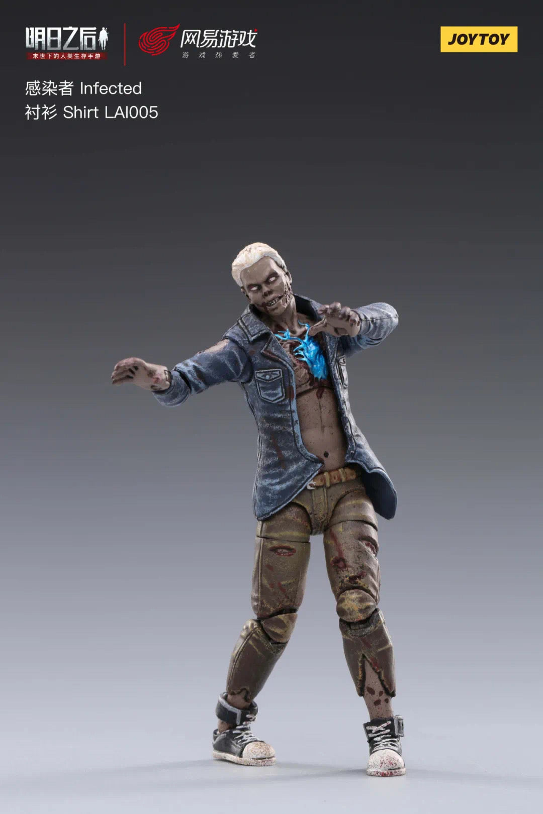 JOYTOY 3.75 Inch Zombie Action Figure - Life After Infected Person Series - Collectible Post-Apocalyptic Toy for Horror Displays & Diorama Scenes