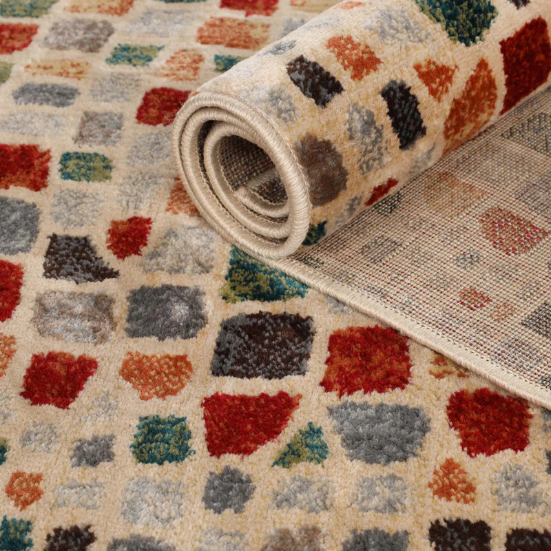 Dexter Abstract Cobblestone Indoor Area Rug 8x10 - Non-Slip Modern Bohemian Floor Mat for Living Room, Bedroom, Office Decor