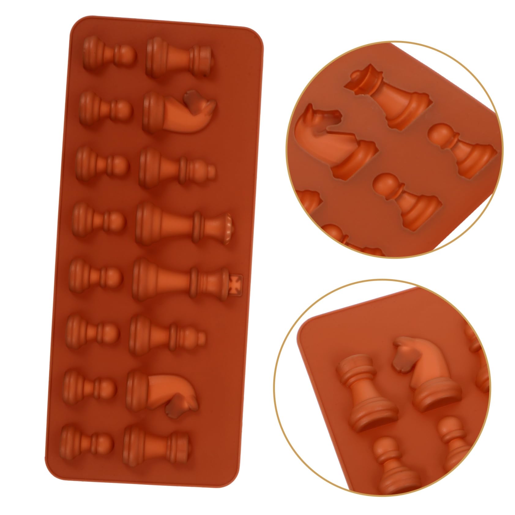 16-Piece Silicone Chess Molds for Resin, Chocolate, Soap, Baking - 3D Chess Shape Ice Cube & Cake Molds - Perfect for DIY Crafts, Party Decor, and Unique Gifts