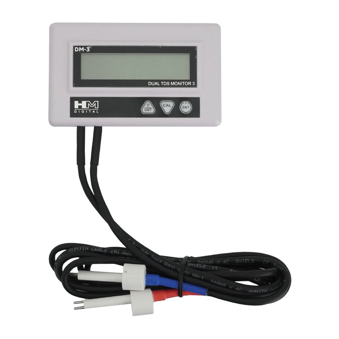 HM Digital DM-3 Inline Dual TDS Water Quality Meter - Monitor Water Purity for Home, Aquariums & Hydroponics Systems