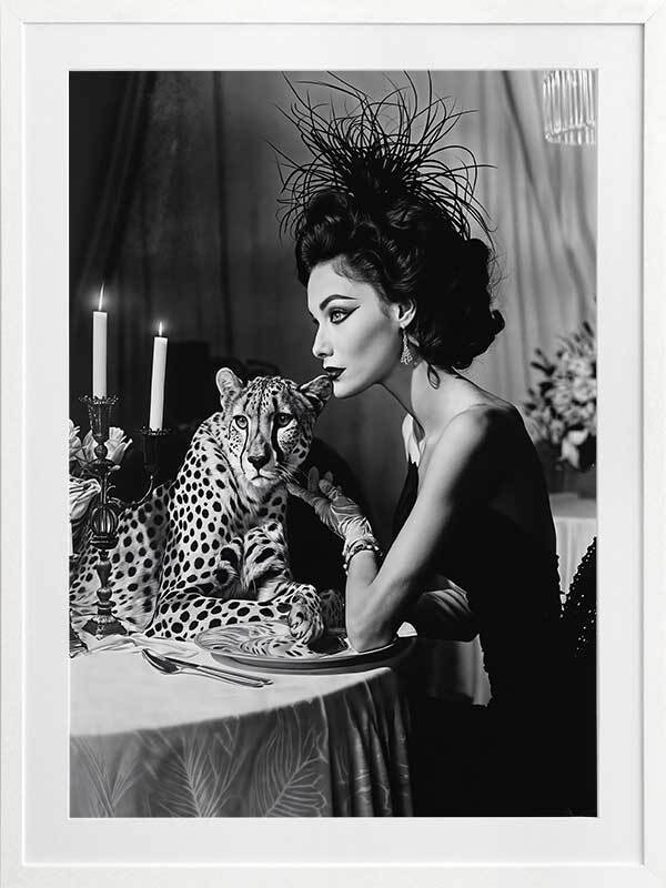 Feline Couture Framed Art Print - Cat Lover Home Decor - Perfect for Living Room, Bedroom & Office Wall Art